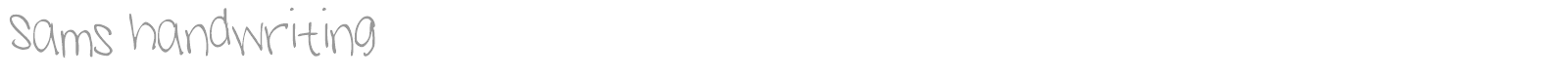 Sams Hanwriting font preview